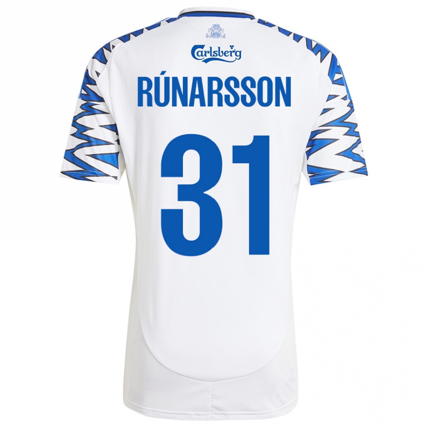 Kids Football Runar Alex Runarsson #31 White Sky Blue Home Jersey 2024/25 T-Shirt Uk