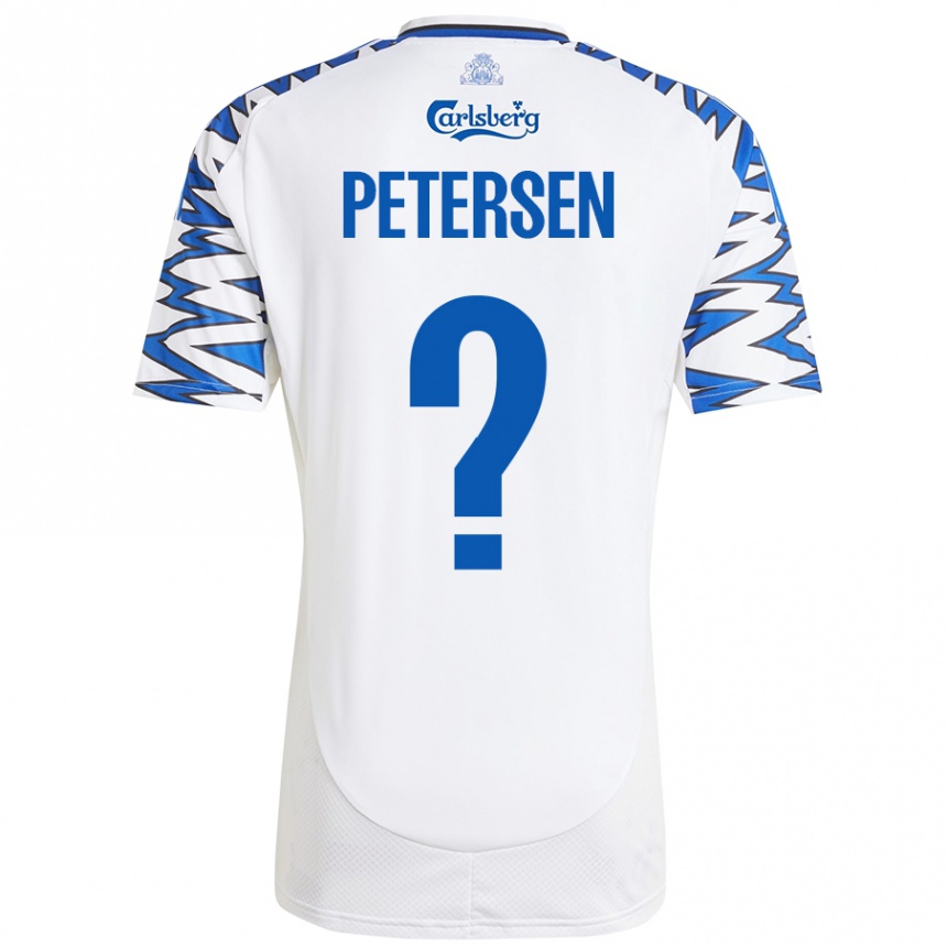 Kids Football Frederik Petersen #0 White Sky Blue Home Jersey 2024/25 T-Shirt Uk