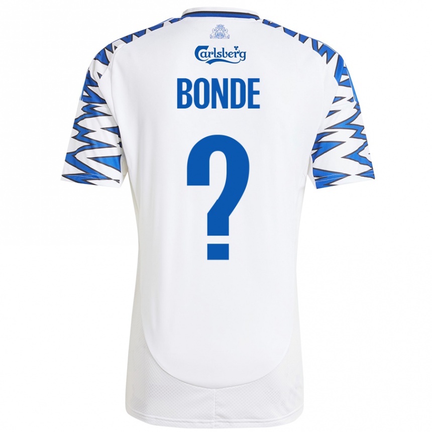 Kids Football Rode Bonde #0 White Sky Blue Home Jersey 2024/25 T-Shirt Uk