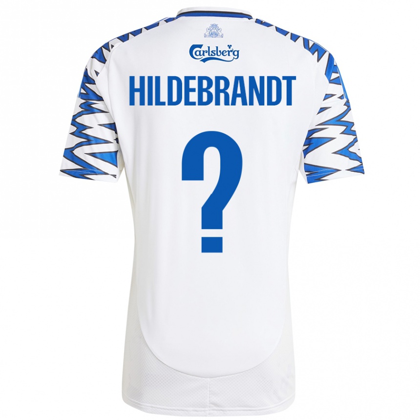 Kids Football Sylvester Hildebrandt #0 White Sky Blue Home Jersey 2024/25 T-Shirt Uk