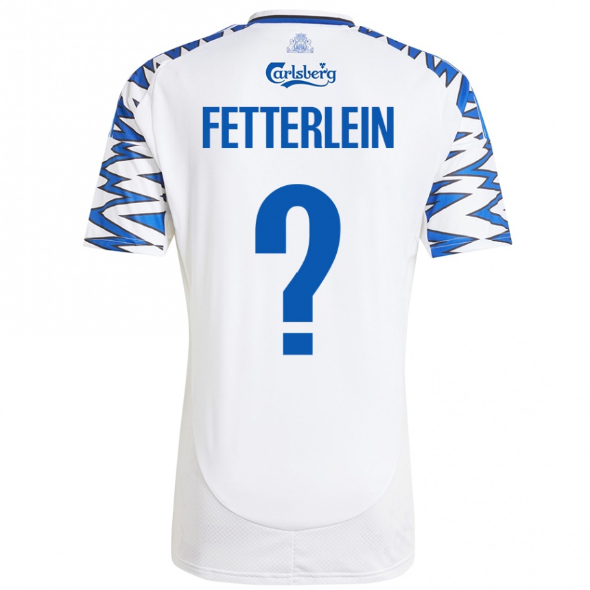 Kids Football Sean Fetterlein #0 White Sky Blue Home Jersey 2024/25 T-Shirt Uk