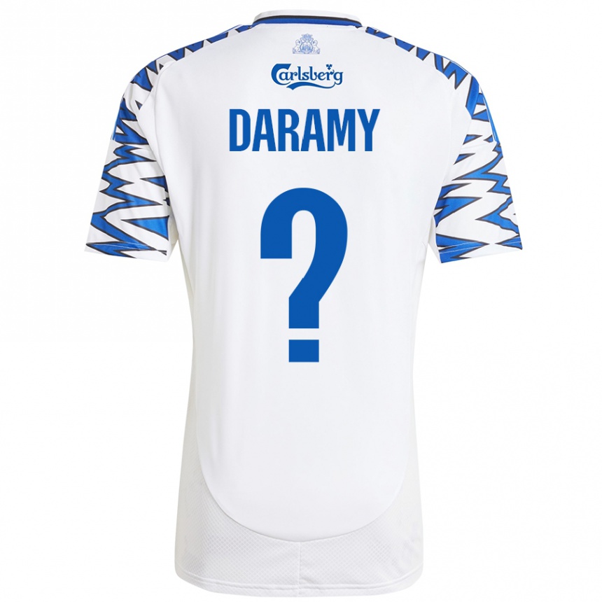 Kids Football Abdul Daramy #0 White Sky Blue Home Jersey 2024/25 T-Shirt Uk