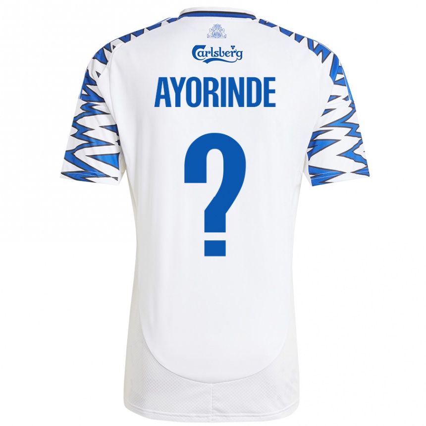 Kids Football Noah Ayorinde #0 White Sky Blue Home Jersey 2024/25 T-Shirt Uk