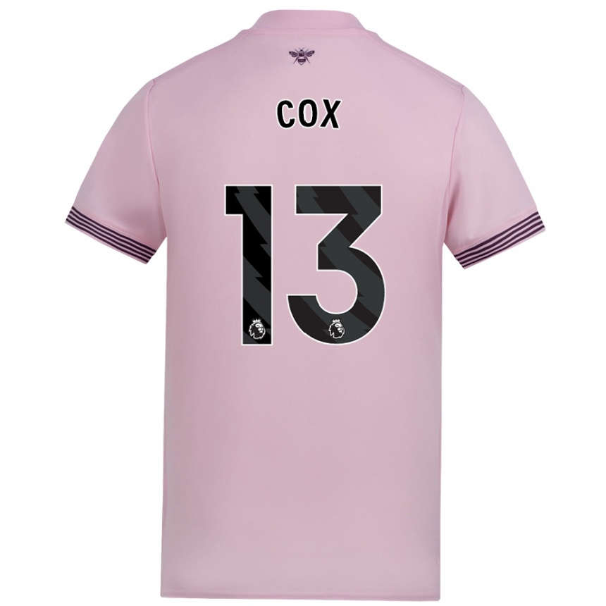 Kids Football Matthew Cox #13 Pink Away Jersey 2024/25 T-Shirt Uk