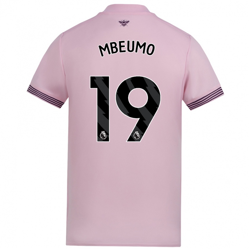 Kids Football Bryan Mbeumo #19 Pink Away Jersey 2024/25 T-Shirt Uk