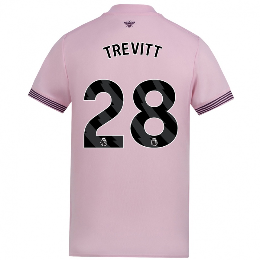 Kids Football Ryan Trevitt #28 Pink Away Jersey 2024/25 T-Shirt Uk