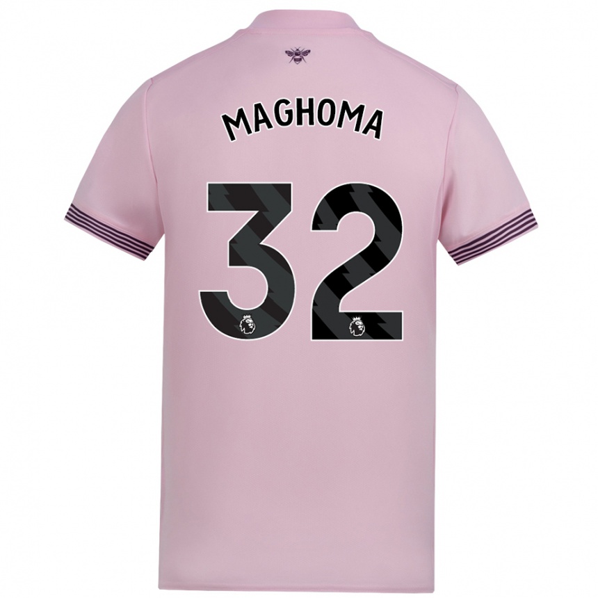 Kids Football Paris Maghoma #32 Pink Away Jersey 2024/25 T-Shirt Uk