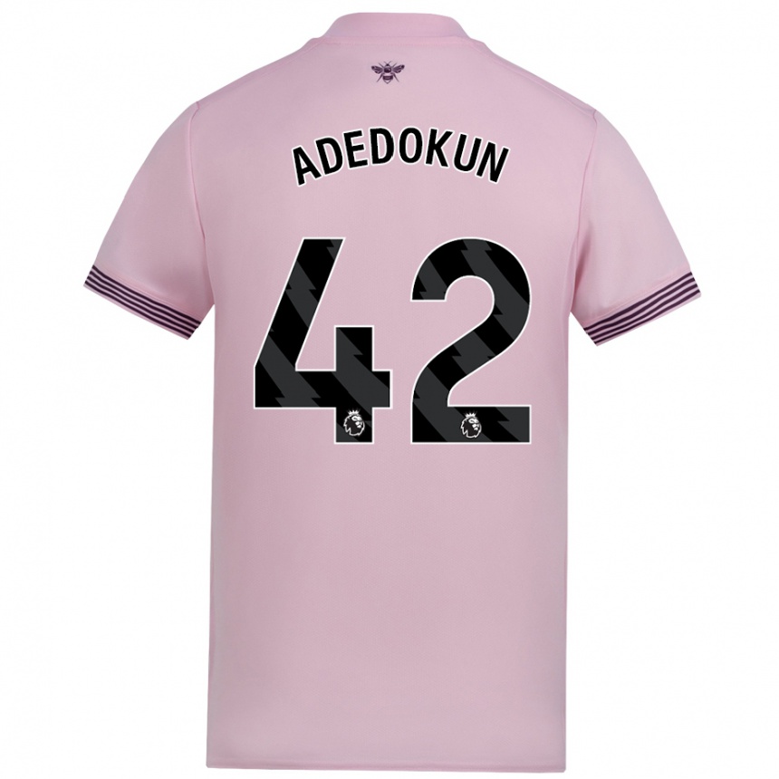 Kids Football Val Adedokun #42 Pink Away Jersey 2024/25 T-Shirt Uk