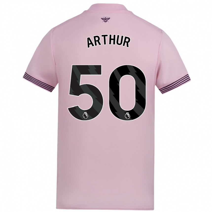 Kids Football Benjamin Arthur #50 Pink Away Jersey 2024/25 T-Shirt Uk