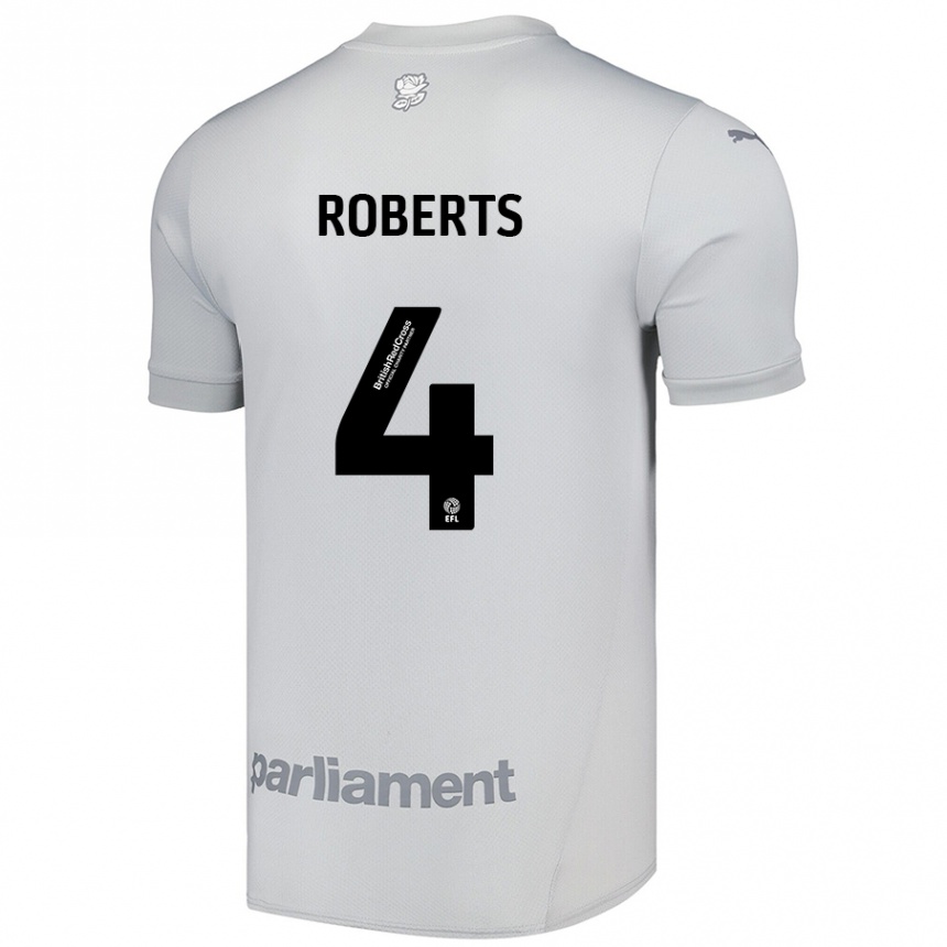 Kids Football Marc Roberts #4 Silver Gray Away Jersey 2024/25 T-Shirt Uk