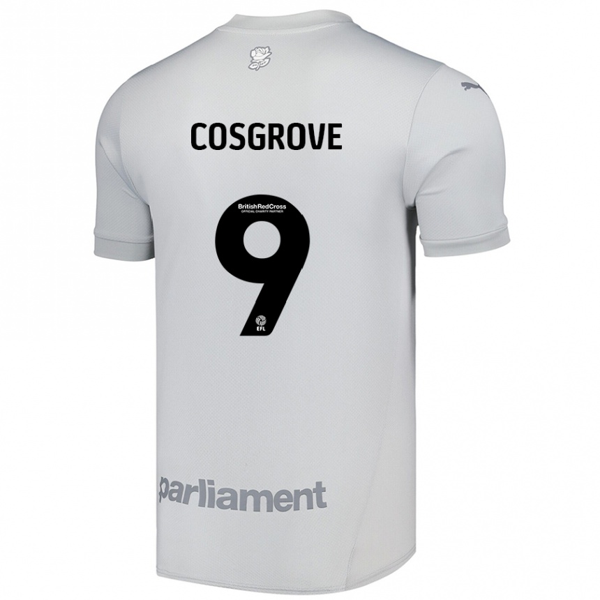 Kids Football Sam Cosgrove #9 Silver Gray Away Jersey 2024/25 T-Shirt Uk