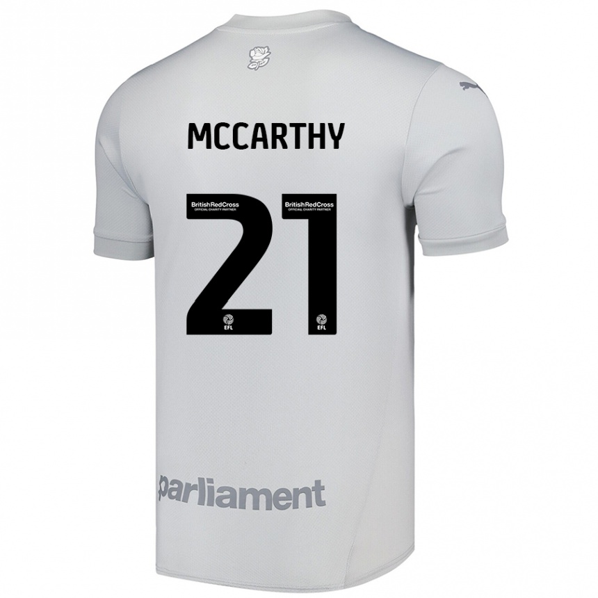 Kids Football Conor Mccarthy #21 Silver Gray Away Jersey 2024/25 T-Shirt Uk