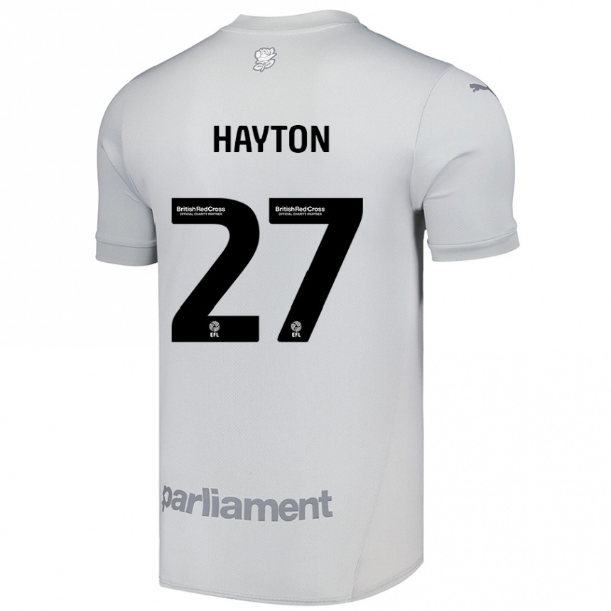 Kids Football Adam Hayton #27 Silver Gray Away Jersey 2024/25 T-Shirt Uk