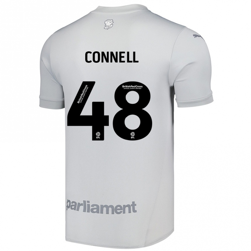 Kids Football Luca Connell #48 Silver Gray Away Jersey 2024/25 T-Shirt Uk