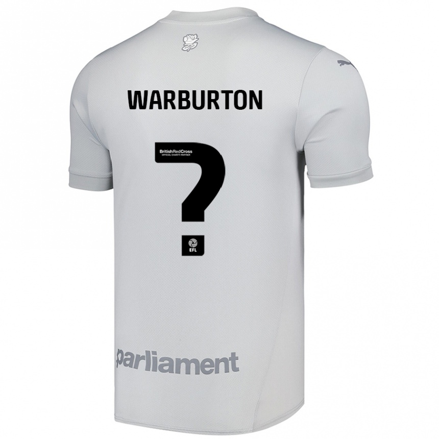 Kids Football Owen Warburton #0 Silver Gray Away Jersey 2024/25 T-Shirt Uk