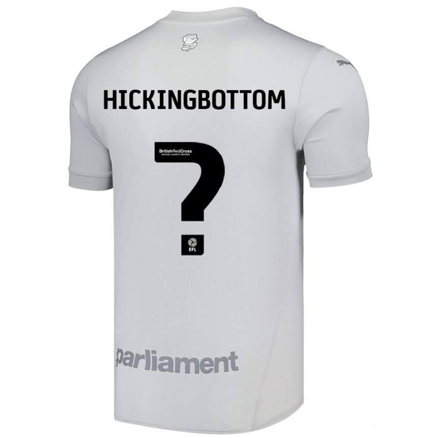 Kids Football Charlie Hickingbottom #0 Silver Gray Away Jersey 2024/25 T-Shirt Uk