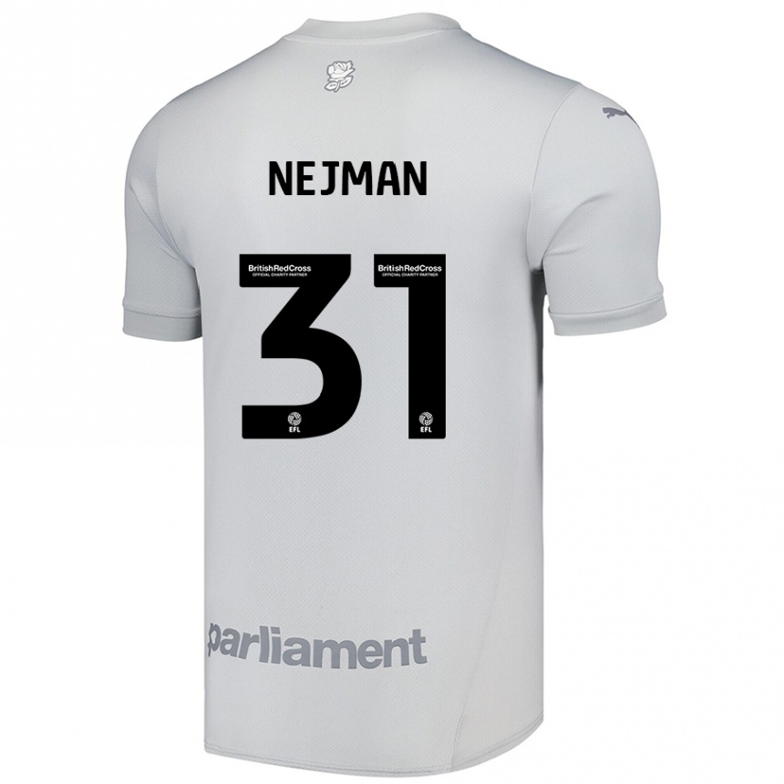 Kids Football Harrison Nejman #31 Silver Gray Away Jersey 2024/25 T-Shirt Uk