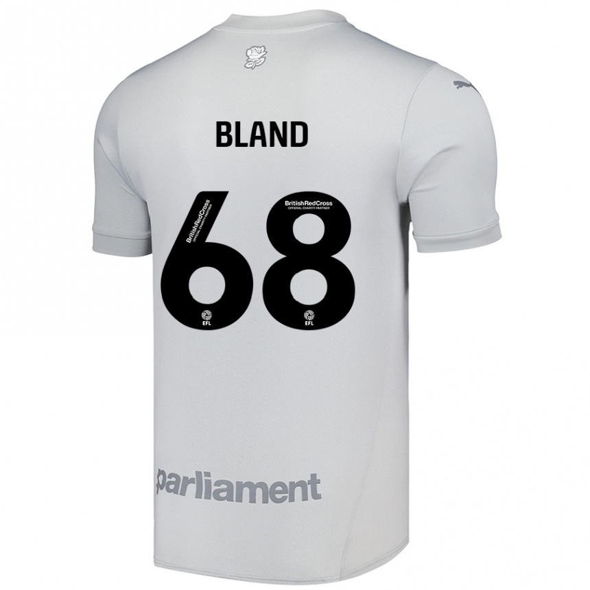 Kids Football Jonathan Bland #68 Silver Gray Away Jersey 2024/25 T-Shirt Uk