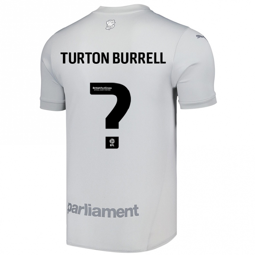 Kids Football Melissa Turton-Burrell #0 Silver Gray Away Jersey 2024/25 T-Shirt Uk