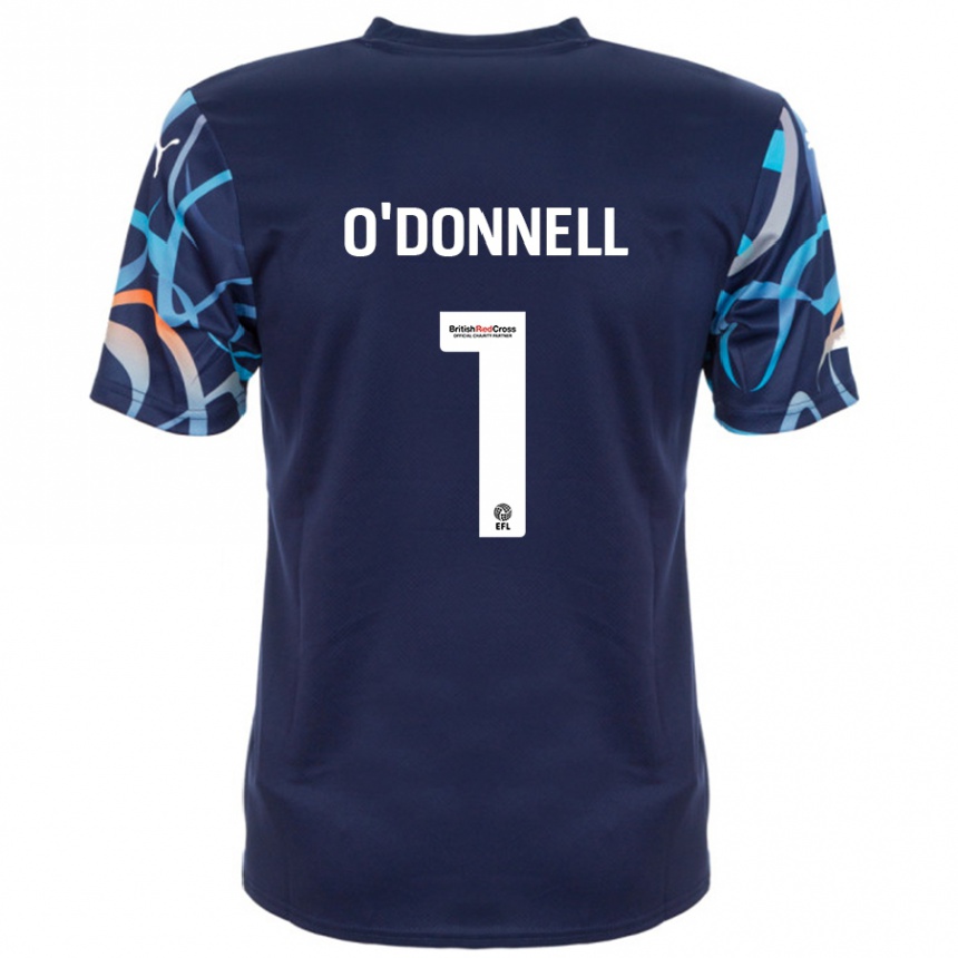 Kids Football Richard O'donnell #1 Navy Blue Away Jersey 2024/25 T-Shirt Uk