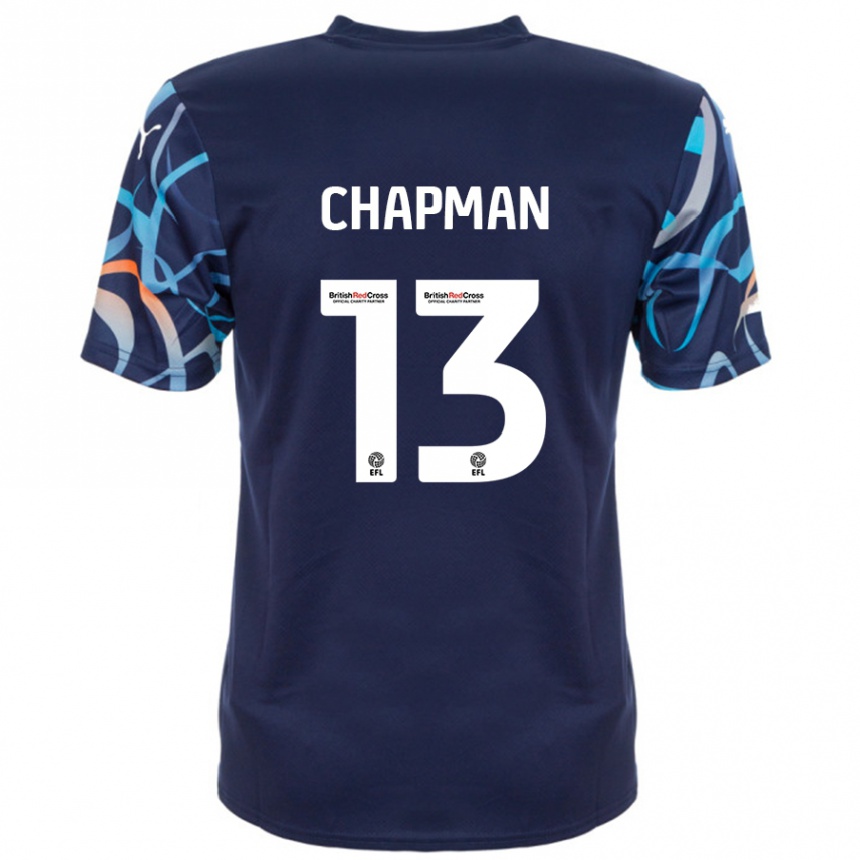 Kids Football Mackenzie Chapman #13 Navy Blue Away Jersey 2024/25 T-Shirt Uk