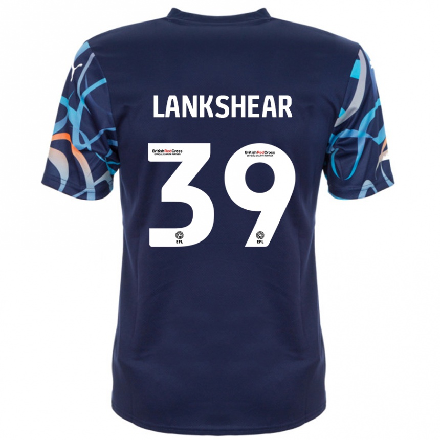 Kids Football Alex Lankshear #39 Navy Blue Away Jersey 2024/25 T-Shirt Uk