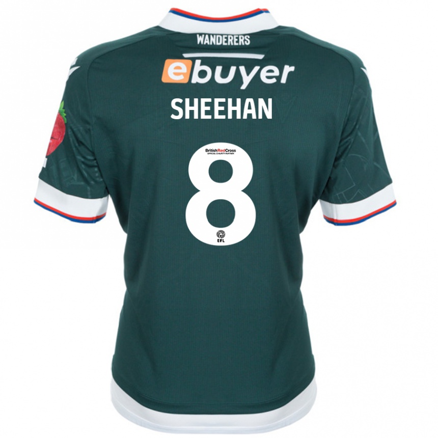 Kids Football Josh Sheehan #8 Dark Green Away Jersey 2024/25 T-Shirt Uk