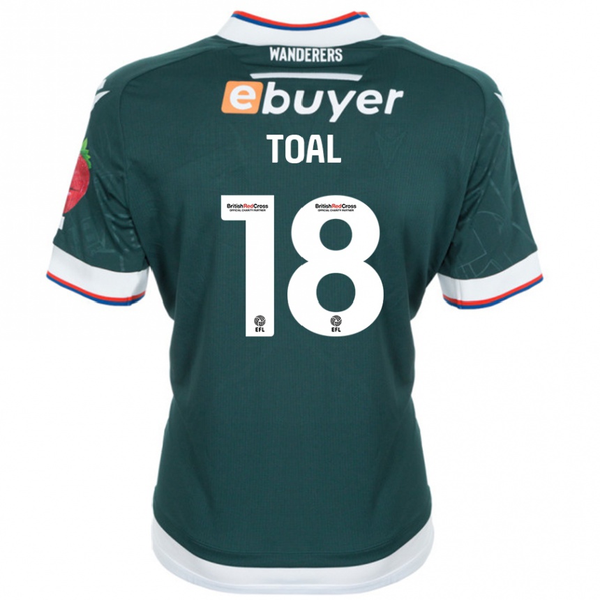 Kids Football Eoin Toal #18 Dark Green Away Jersey 2024/25 T-Shirt Uk