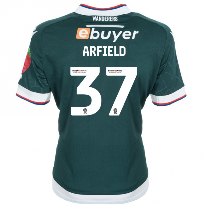 Kids Football Scott Arfield #37 Dark Green Away Jersey 2024/25 T-Shirt Uk