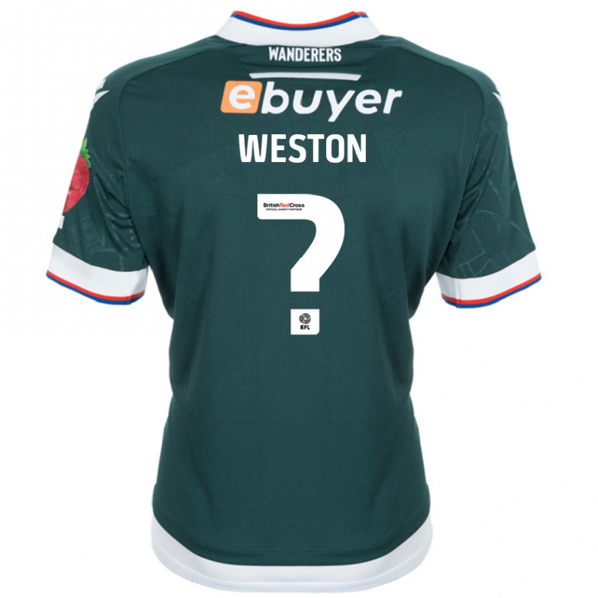 Kids Football Ajay Weston #0 Dark Green Away Jersey 2024/25 T-Shirt Uk