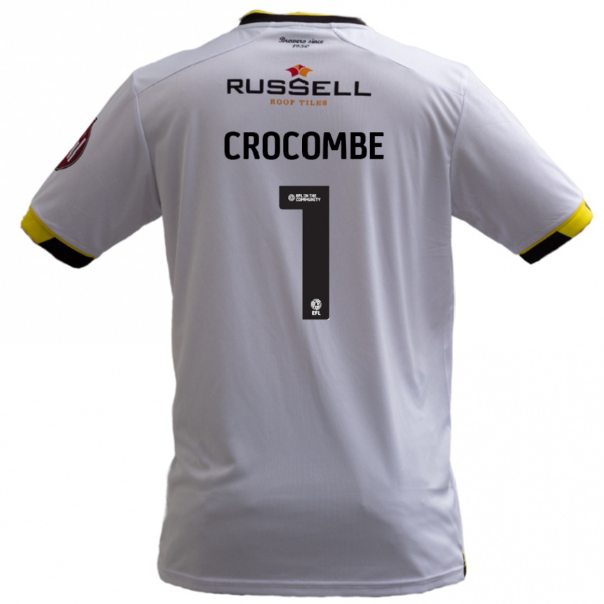 Kids Football Max Crocombe #1 White Away Jersey 2024/25 T-Shirt Uk