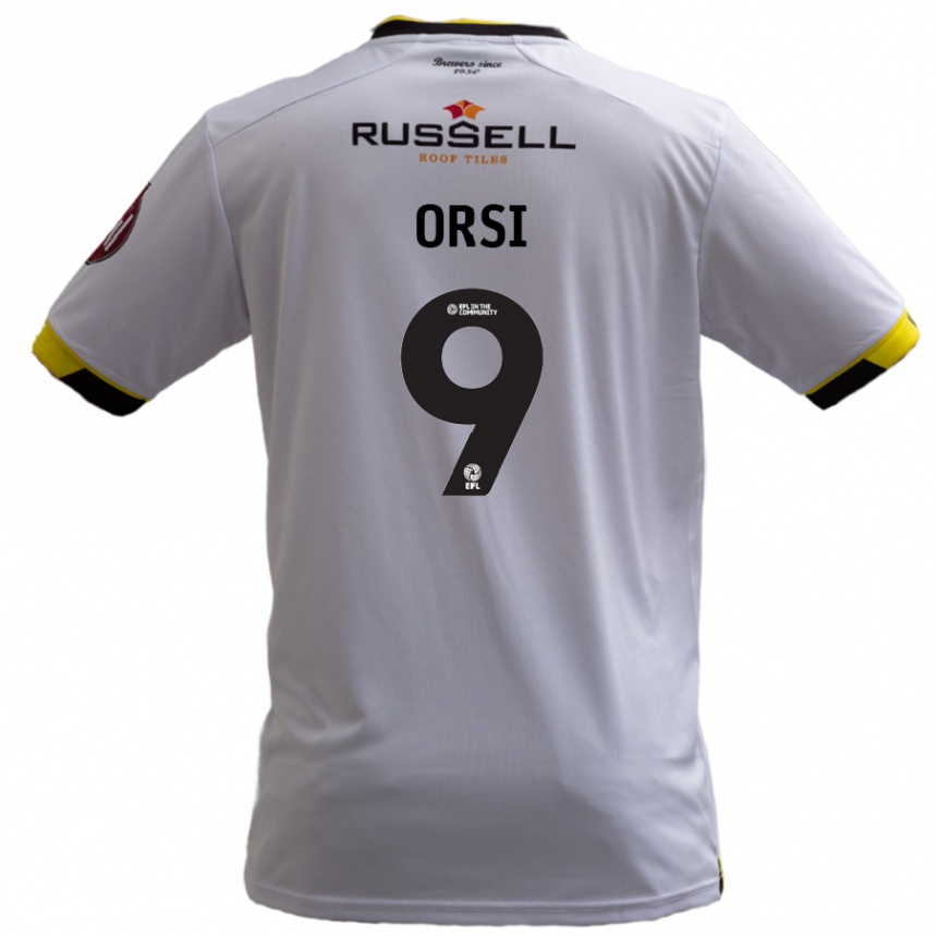 Kids Football Danilo Orsi #9 White Away Jersey 2024/25 T-Shirt Uk