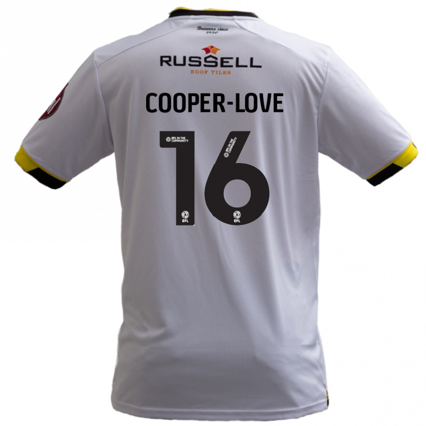 Kids Football Jack Cooper-Love #16 White Away Jersey 2024/25 T-Shirt Uk