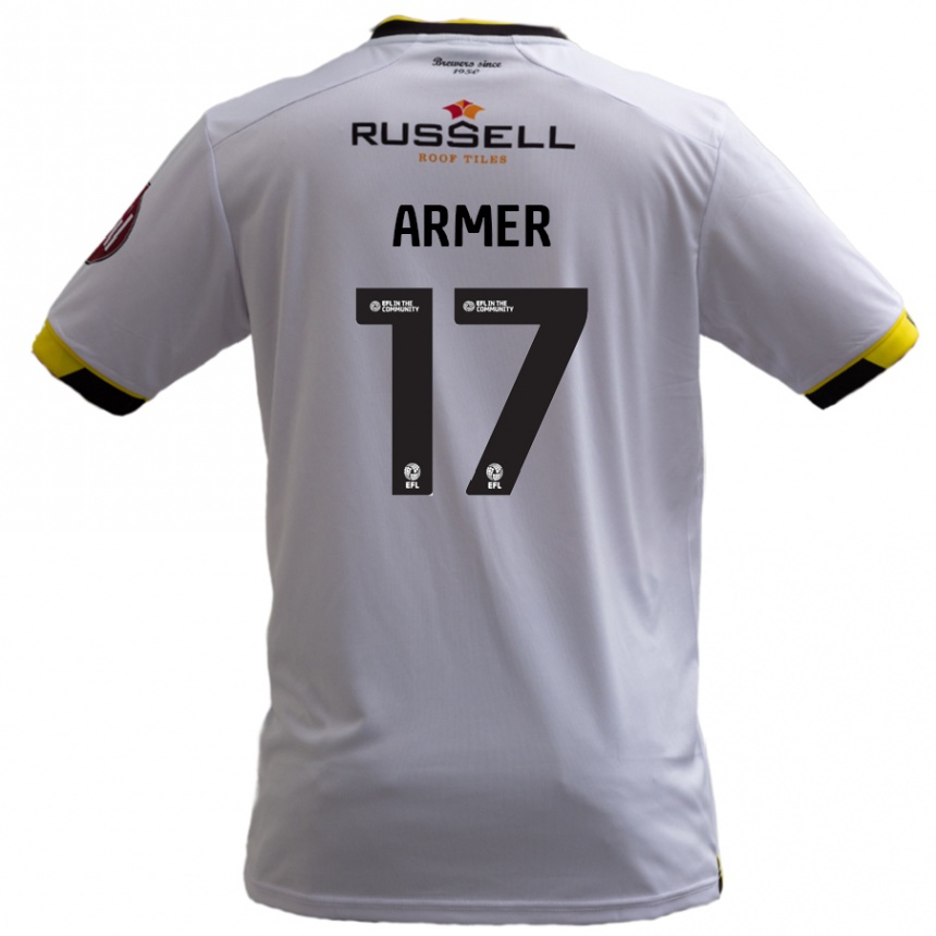 Kids Football Jack Armer #17 White Away Jersey 2024/25 T-Shirt Uk