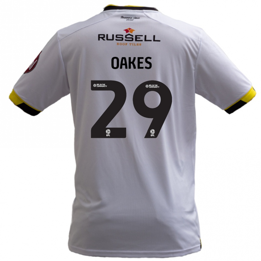 Kids Football Toby Oakes #29 White Away Jersey 2024/25 T-Shirt Uk