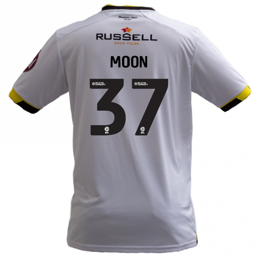 Kids Football Jasper Moon #37 White Away Jersey 2024/25 T-Shirt Uk