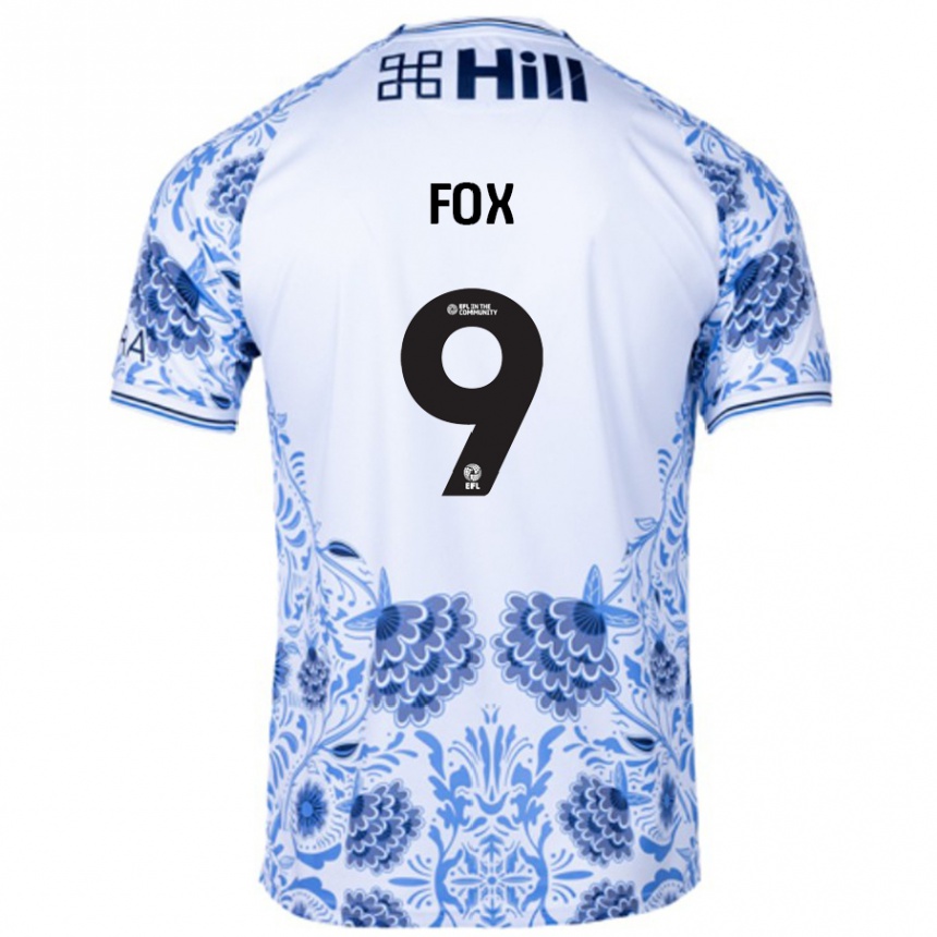 Kids Football Ruth Fox #9 White Blue Away Jersey 2024/25 T-Shirt Uk