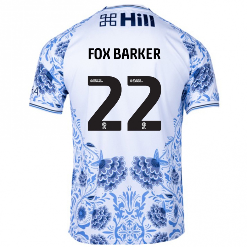 Kids Football Mistie Fox-Barker #22 White Blue Away Jersey 2024/25 T-Shirt Uk