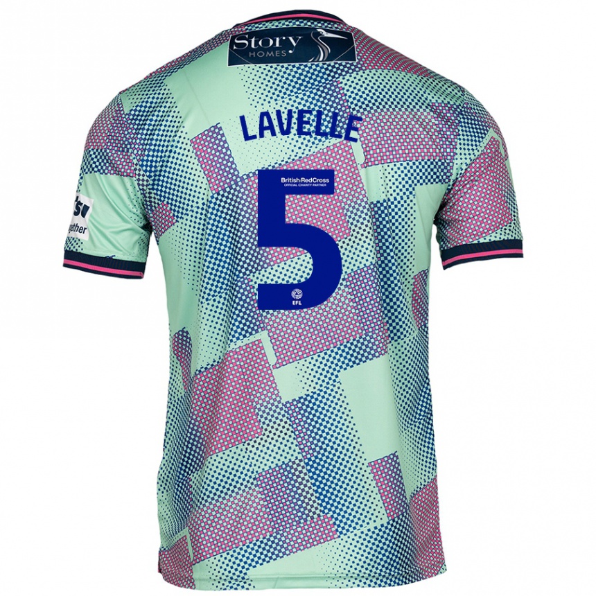 Kids Football Sam Lavelle #5 Green Away Jersey 2024/25 T-Shirt Uk