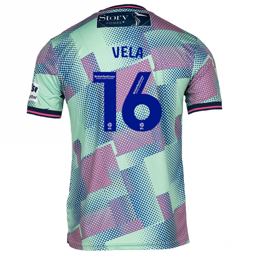 Kids Football Josh Vela #16 Green Away Jersey 2024/25 T-Shirt Uk