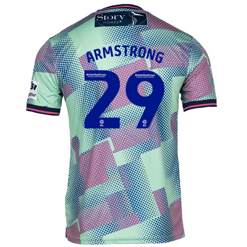 Kids Football Luke Armstrong #29 Green Away Jersey 2024/25 T-Shirt Uk