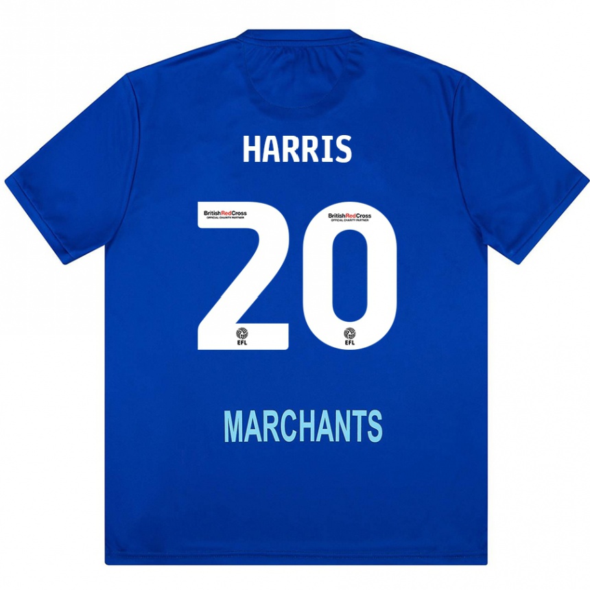 Kids Football Max Harris #20 Green Away Jersey 2024/25 T-Shirt Uk