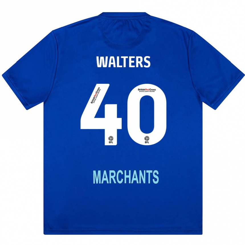 Kids Football Cameron Walters #40 Green Away Jersey 2024/25 T-Shirt Uk