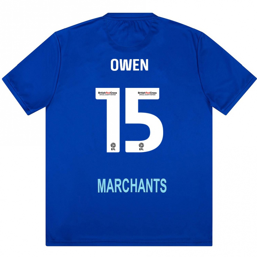 Kids Football Emily Owen #15 Green Away Jersey 2024/25 T-Shirt Uk