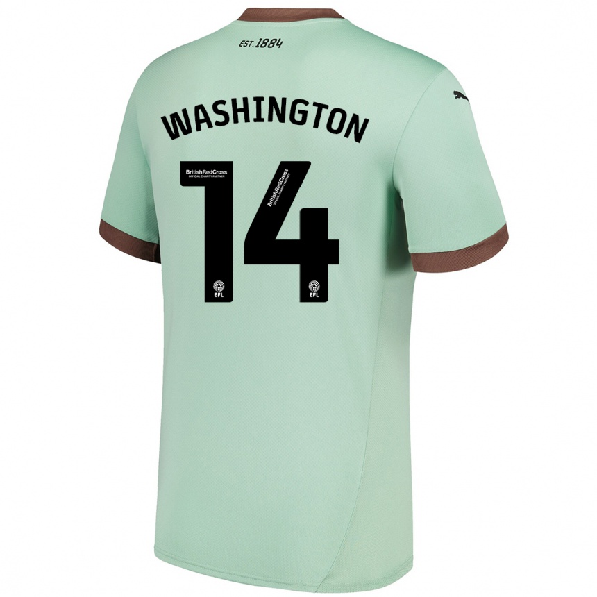 Kids Football Conor Washington #14 Pale Green Away Jersey 2024/25 T-Shirt Uk