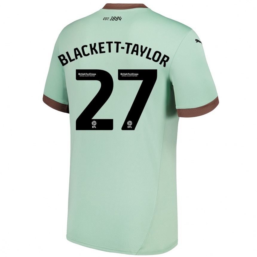 Kids Football Corey Blackett-Taylor #27 Pale Green Away Jersey 2024/25 T-Shirt Uk