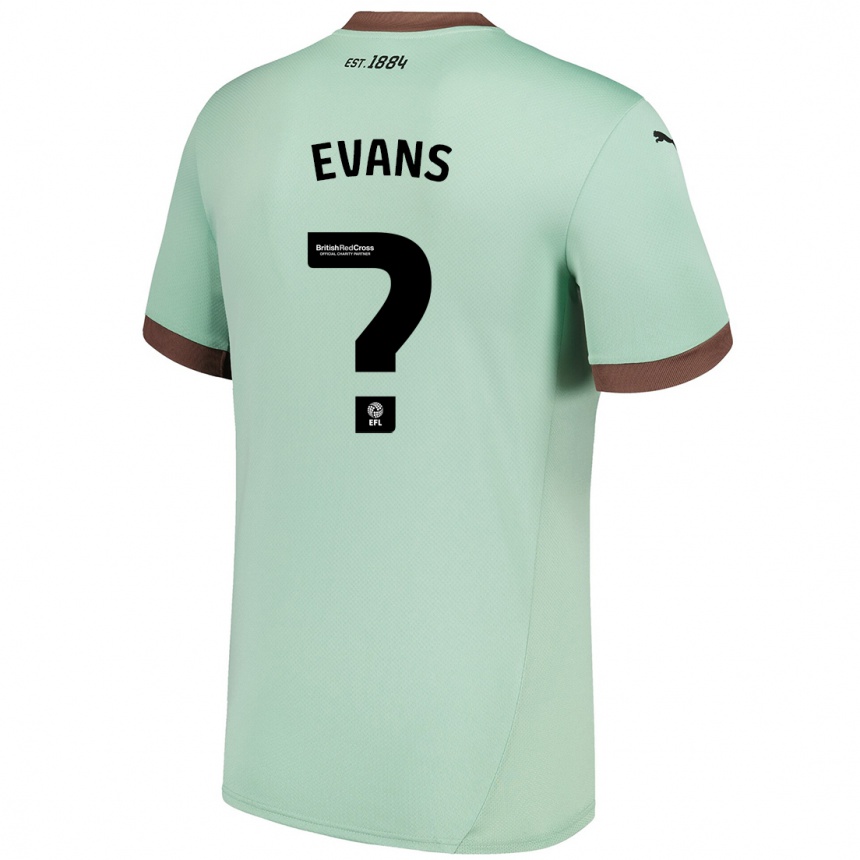 Kids Football Harry Evans #0 Pale Green Away Jersey 2024/25 T-Shirt Uk