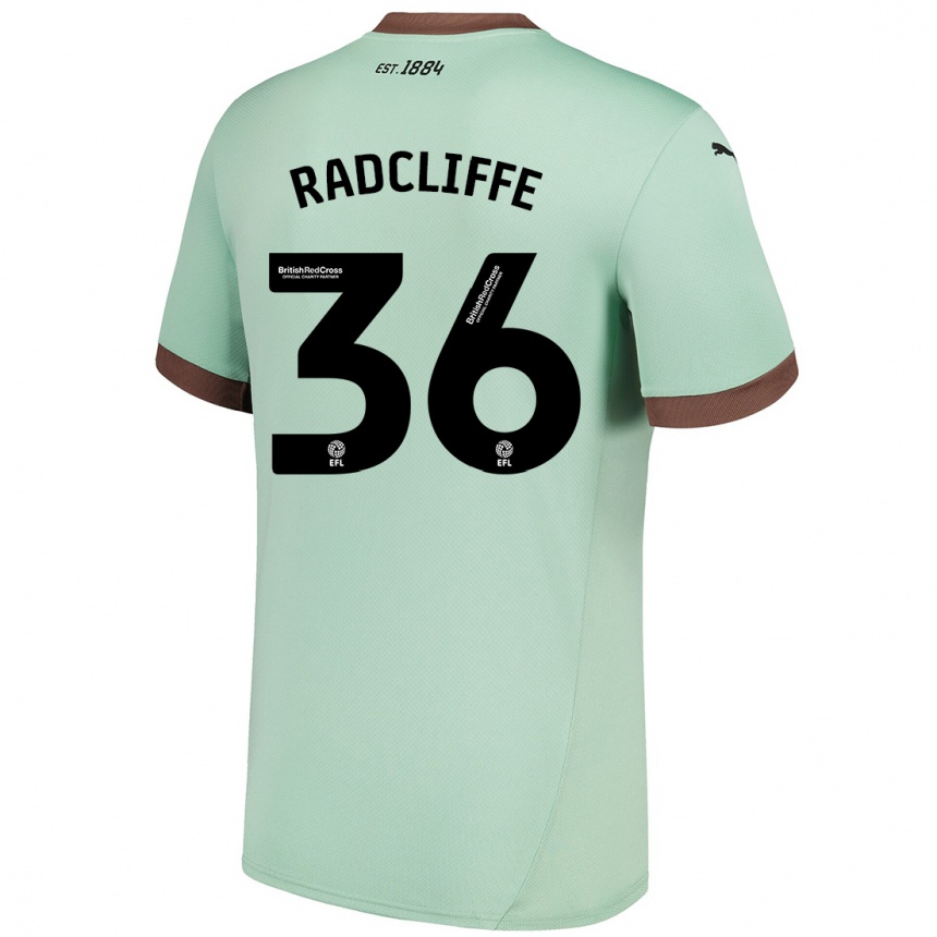 Kids Football Ben Radcliffe #36 Pale Green Away Jersey 2024/25 T-Shirt Uk