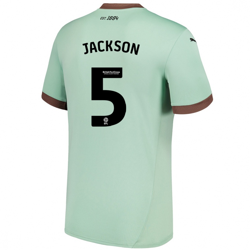 Kids Football Sarah Jackson #5 Pale Green Away Jersey 2024/25 T-Shirt Uk