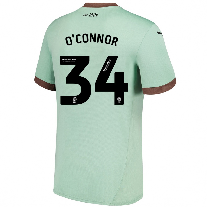 Kids Football Dolcie O'connor #34 Pale Green Away Jersey 2024/25 T-Shirt Uk